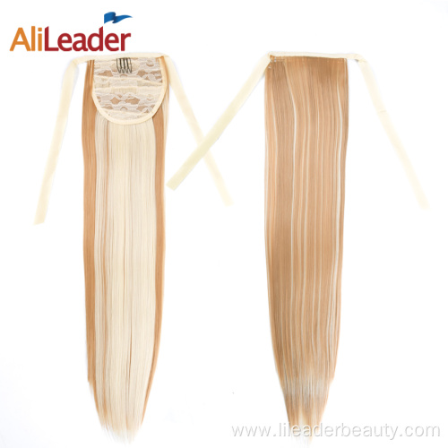 Pure Color Silk Straight Clip-In Ponytail Hair Extension